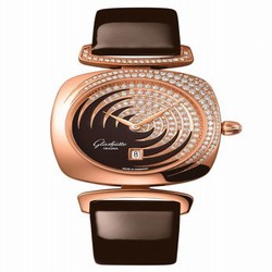 Glashutte Original Pavonina Date Red Gold / Diamond / Cold Enamel Brown / Calf 1-03-01-04-15-01