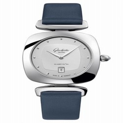 Glashutte Original Pavonina Date Stainless Steel / Silver / Calf / Pin 1-03-01-15-02-04