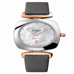 Glashutte Original Pavonina Date Stainless Steel / Red Gold / MOP / Calf 1-03-01-26-06-34