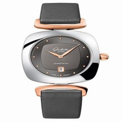Glashutte Original Pavonina Date Stainless Steel / Red Gold / Grey / Calf 1-03-01-27-06-04