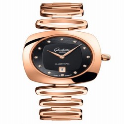Glashutte Original Pavonina Date Red Gold / Black / Bracelet 1-03-01-28-05-14