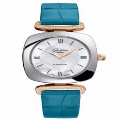 Glashutte Original Pavonina Stainless Steel / Red Gold / Diamond / MOP / Alligator 1-03-02-05-16-30