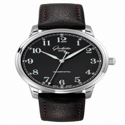 Glashutte Original Senator Excellence Stainless Steel / Black / Calf / Folding 1-36-01-03-02-50