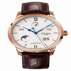 Glashutte Original Senator Excellence Perpetual Calendar Red Gold / Silver / Alligator / Folding 1-36-02-02-05-30