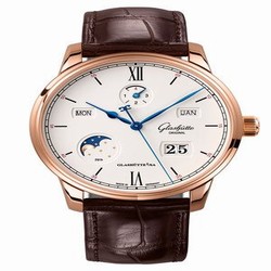 Glashutte Original Senator Excellence Perpetual Calendar Red Gold / Silver / Alligator / Folding 1-36-02-02-05-50