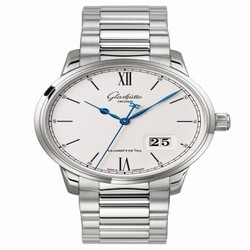Glashutte Original Senator Excellence Panorama Date Stainless Steel / Silver / Bracelet 1-36-03-01-02-70