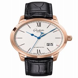 Glashutte Original Senator Excellence Panorama Date Red Gold / Silver / Alligator / Folding 1-36-03-02-05-30