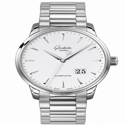 Glashutte Original Senator Excellence Panorama Date Stainless Steel / Silver / Bracelet 1-36-03-05-02-70