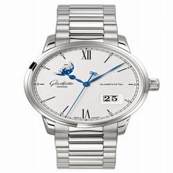 Glashutte Original Senator Excellence Panorama Date Moonphase Stainless Steel / Silver / Bracelet 1-36-04-01-02-70