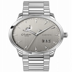 Glashutte Original Senator Excellence Panorama Date Moonphase Stainless Steel / Grey / Bracelet 1-36-04-03-02-70