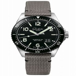 Glashutte Original SeaQ Panorama Date Stainless Steel / Black / Textile / Folding 1-36-13-01-80-34