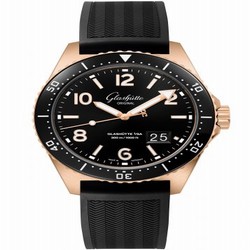 Glashutte Original SeaQ Panorama Date Red Gold / Black / Rubber / Folding 1-36-13-03-90-33