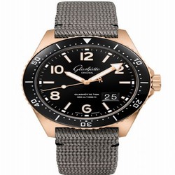 Glashutte Original SeaQ Panorama Date Red Gold / Black / Textile / Folding 1-36-13-03-90-34