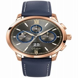 Glashutte Original Senator Chronograph Panorama Date Capital Edition Red Gold / Grey / Calf / Pin 1-37-01-04-05-07