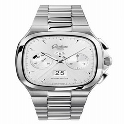 Glashutte Original Seventies Chronograph Panorama Date Silver / Bracelet 1-37-02-02-02-70