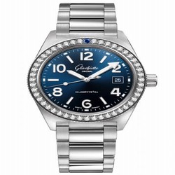 Glashutte Original SeaQ Date Stainless Steel / Diamond / Blue / Bracelet 1-39-11-09-82-70