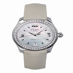 Glashutte Original Lady Serenade Stainless Steel / Diamond / MOP / Satin / Folding 1-39-22-08-22-04