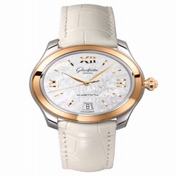 Glashutte Original Lady Serenade Stainless Steel / Rose Gold / MOP / Alligator / Folding 1-39-22-09-06-04