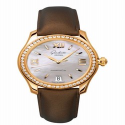 Glashutte Original Lady Serenade Rose Gold / Diamond / MOP / Calf / Folding 1-39-22-09-11-04