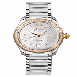 Glashutte Original Lady Serenade Stainless Steel / Rose Gold / Diamond / MOP / Bracelet 1-39-22-09-16-34