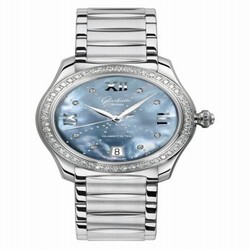 Glashutte Original Lady Serenade Stainless Steel / Diamond / Blue MOP - Index Line / Bracelet 1-39-22-11-22-34