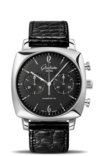 Glashutte Original Sixties Square Chronograph Stainless Steel / Black 1-39-34-02-32-04