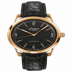 Glashutte Original Sixties Rose Gold / Black / Alligator / Pin 1-39-52-02-01-04