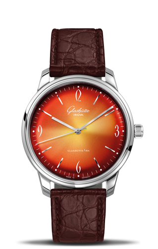 Glashutte Original Sixties Stainless Steel / Iconic Red / Alligator 1-39-52-07-02-01