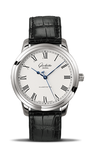Glashutte Original Senator Automatic Stainless Steel / Silver / Alligator / Pin 1-39-59-01-02-04