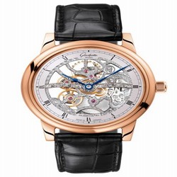Glashutte Original Senator Manual Winding Red Gold / Skeleton / Alligator / Pin 1-49-18-01-05-01