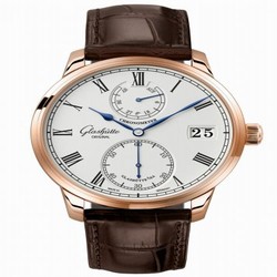 Glashutte Original Senator Chronometer Red Gold / Silver / Alligator / Folding 1-58-01-02-05-50