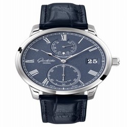 Glashutte Original Senator Chronometer White Gold / Blue / Alligator / Pin 1-58-01-05-34-01