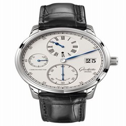 Glashutte Original Senator Chronometer Regulator White Gold / Silver / Alligator / Folding 1-58-04-04-04-04