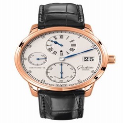 Glashutte Original Senator Chronometer Regulator Red Gold / Silver / Alligator / Folding 1-58-04-04-05-50