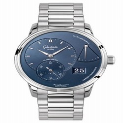 Glashutte Original PanoReserve Stainless Steel / Blue / Bracelet 1-65-01-12-26-70
