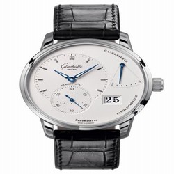 Glashutte Original PanoReserve Stainless Steel / Silver / Alligator / Folding 1-65-01-22-12-50