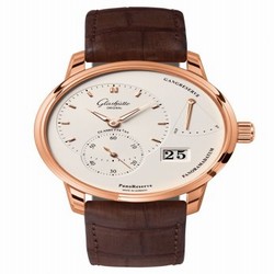 Glashutte Original PanoReserve Red Gold / Silver / Alligator / Folding 1-65-01-25-15-51