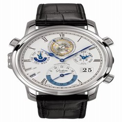 Glashutte Original Grande Cosmopolite Tourbillon Platinum / Silver 1-89-01-03-03-04