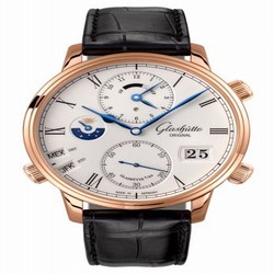 Glashutte Original Senator Cosmopolite Red Gold / Silver / Alligator / Folding 1-89-02-01-05-50