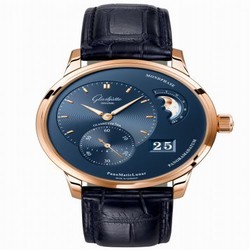 Glashutte Original PanoMatic Lunar Red Gold / Blue / Alligator / Folding 1-90-02-11-35-30