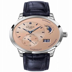 Glashutte Original PanoMatic Lunar Stainless Steel / Rose / Alligator / Pin 1-90-02-12-32-01