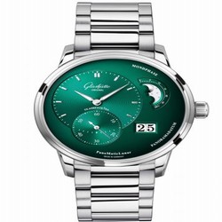 Glashutte Original PanoMatic Lunar Stainless Steel / Green / Bracelet 1-90-02-13-32-70