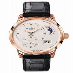 Glashutte Original PanoMatic Lunar Red Gold / Silver / Alligator / Folding 1-90-02-45-35-05