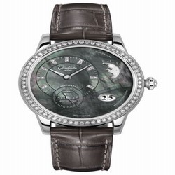 Glashutte Original PanoMatic Luna Stainless Steel / Diamond / Tahiti MOP / Alligator / Pin 1-90-12-02-12-02