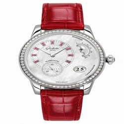 Glashutte Original PanoMatic Luna Stainless Steel / Diamond / MOP / Alligator / Pin 1-90-12-05-30-01