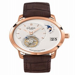 Glashutte Original PanoLunar Tourbillon Red Gold / Silver / Alligator / Pin 1-93-02-05-05-02