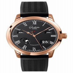 Glashutte Original Senator Perpetual Calendar Red Gold / Black / Rubber / Folding 100-02-25-05-53