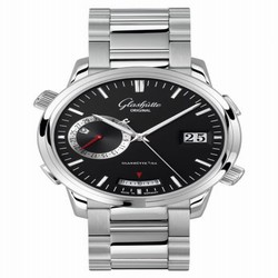 Glashutte Original Senator Diary Stainless Steel Bracelet / Black / Bracelet 100-13-02-02-14