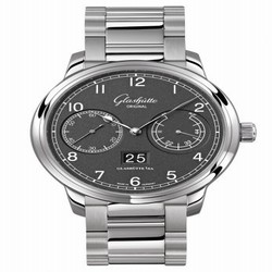 Glashutte Original Senator Observer Stainless Steel / Grey / Bracelet 100-14-02-02-14