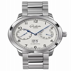 Glashutte Original Senator Observer Silver Stainless Steel / Silver / Bracelet 100-14-05-02-14